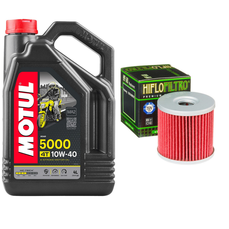 Motul 5000 10w40 4L Oil & HF681 Oil Filter Kit