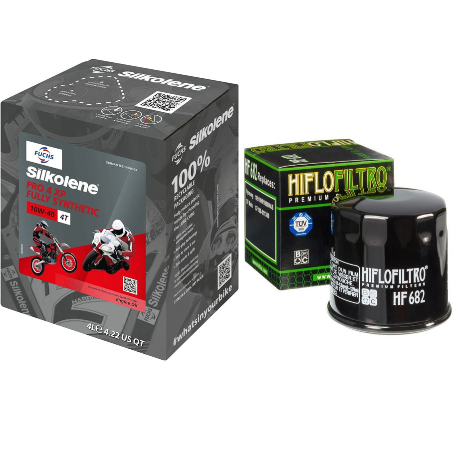 Silkolene Pro 4 10w40 4L Oil & HF682 Oil Filter Kit