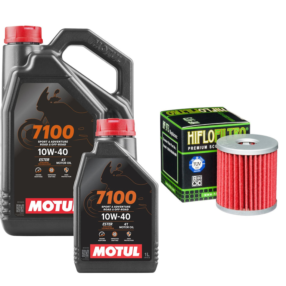 Motul 7100 10w40 5L Oil & HF973 Oil Filter Kit