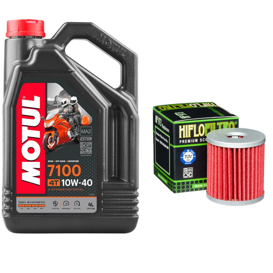 Motul 7100 10w40 4L Oil & HF973 Oil Filter Kit