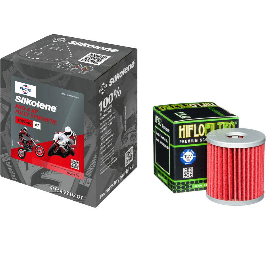 Silkolene Pro 4 10w40 4L Oil & HF973 Oil Filter Kit