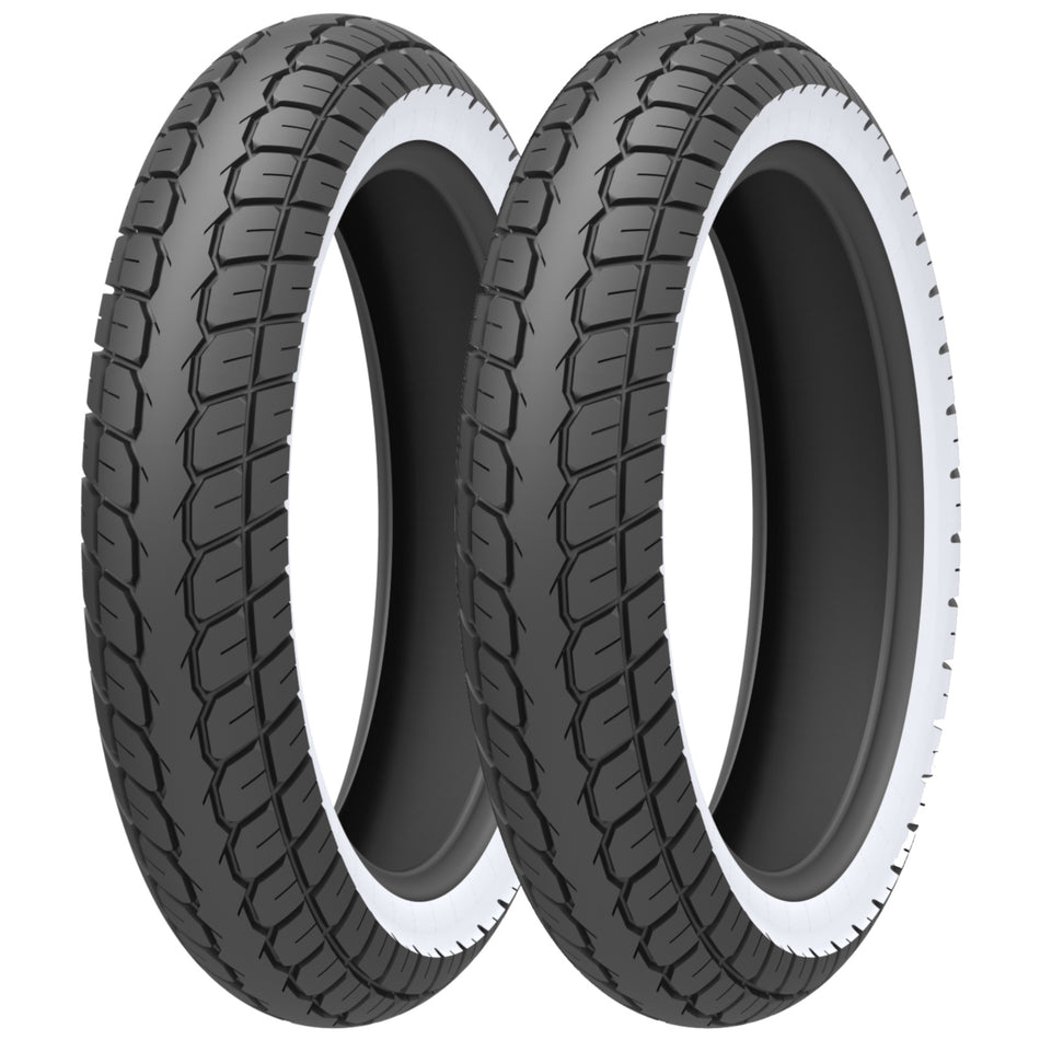 Kenda K418 White Wall 120/70-12 58M TL & 130/70 -1262M TL Tyre Pairs