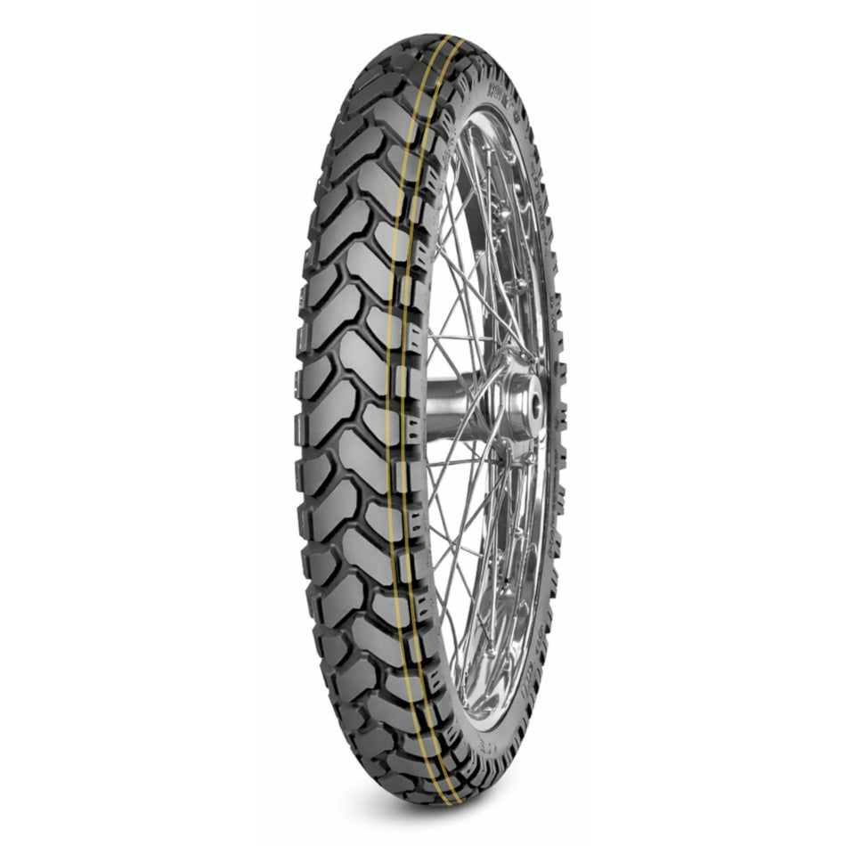 120/70 B19 60H TL/TT Mitas Enduro Trail+ Dakar Yellow Stripe Front Tyre