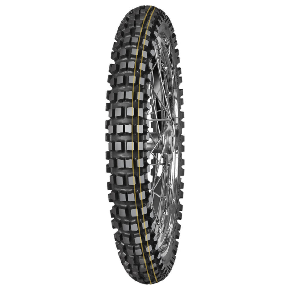 90/90 B21 54T TL/TT Mitas Enduro Trail XT+ Dakar Yellow Stripe Front Tyre