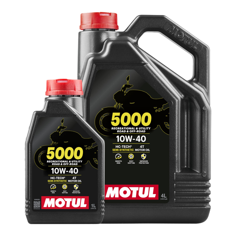 Motul 5000 10w40 4T Engine Oil Promo 4 Litres + 1 Litre