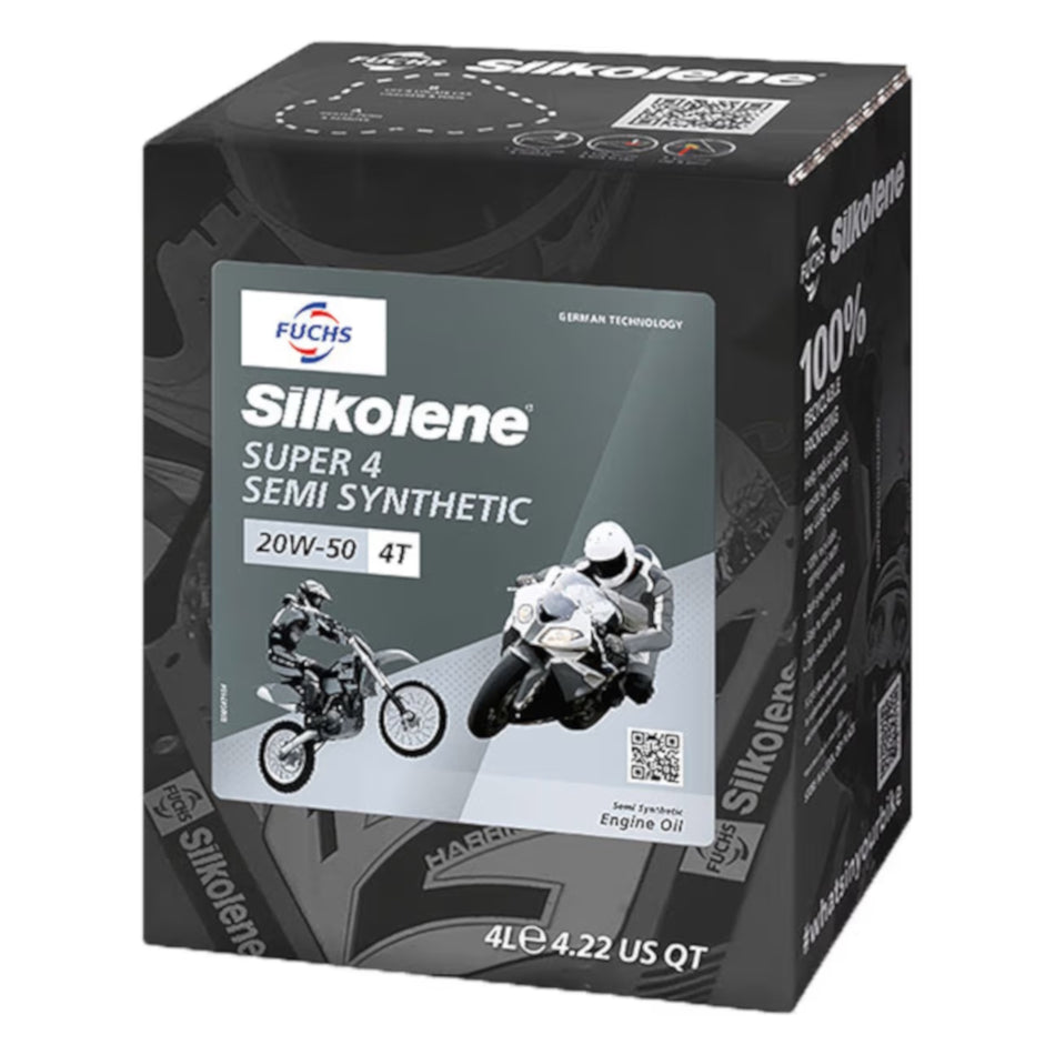 Silkolene SUPER 4 20w50 Engine Oil 4 Litre Cube