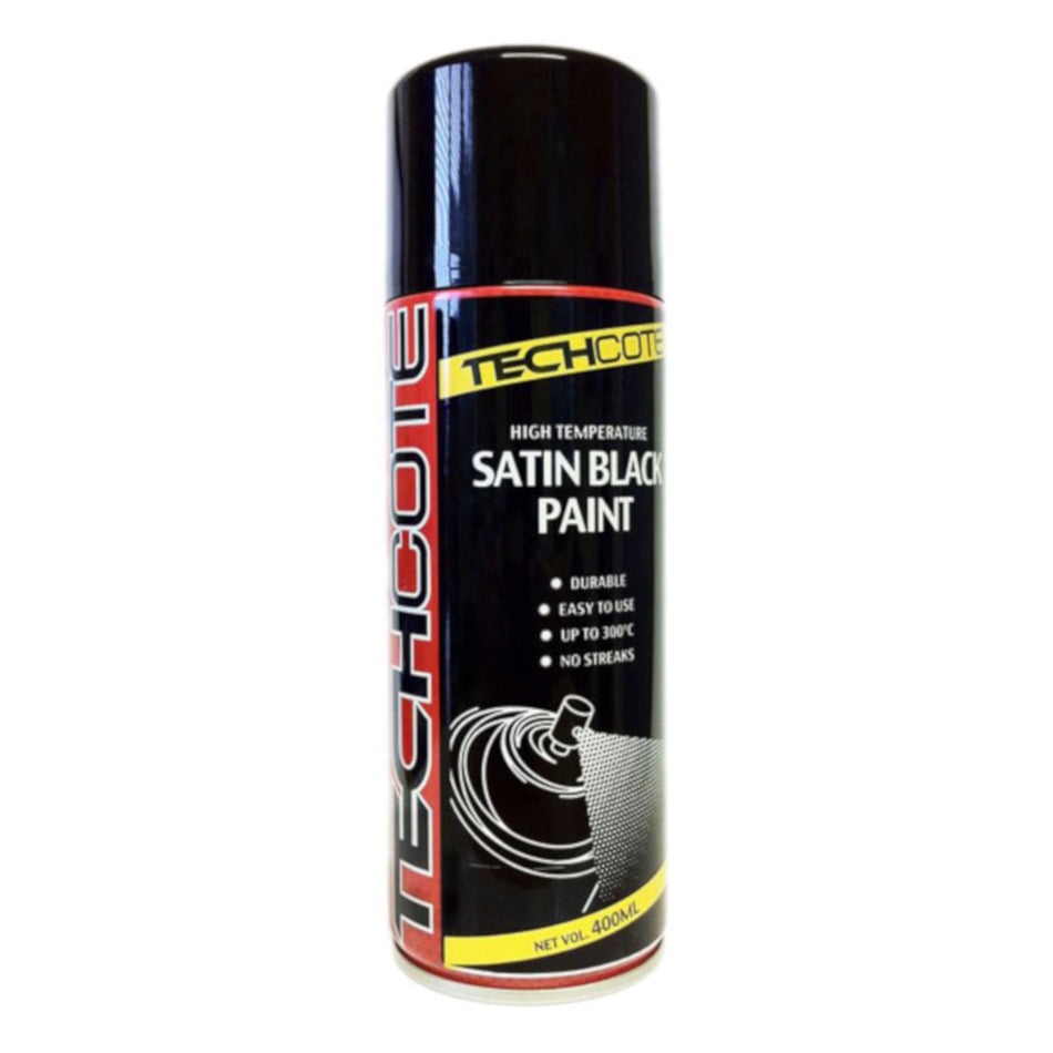 Tech Cote Hi Temp Satin Black Aerosol 400ml