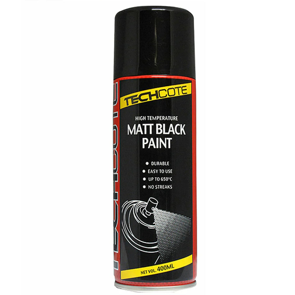 Tech Cote Ultra Hi Temp Matt Black Aerosol 400ml