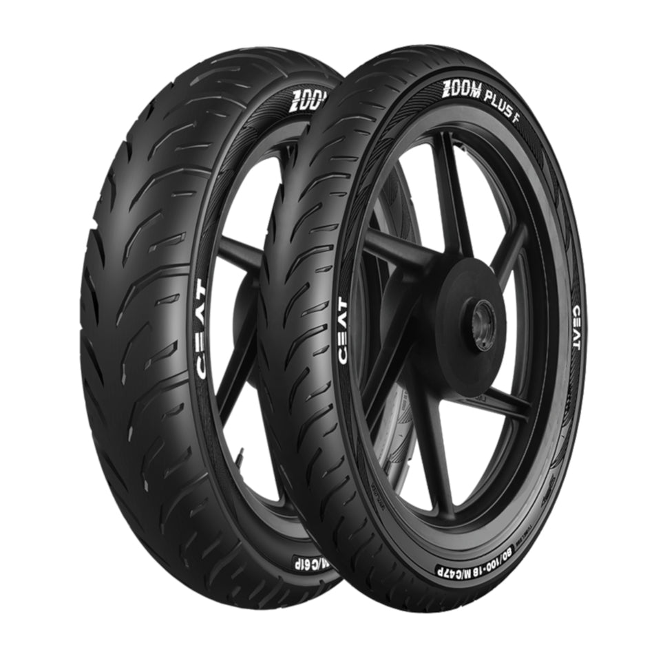 120/70 -14 55P TL & 140/70 -14 62P TL Ceat Zoom Plus Tyre Pairs